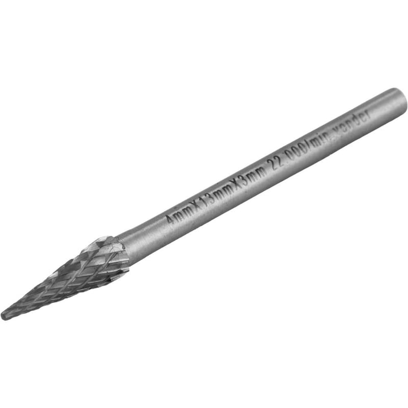 Lima rotativa cônica ponteaguda, 4,0 mm x 13,0 mm, com haste 3,0 mm