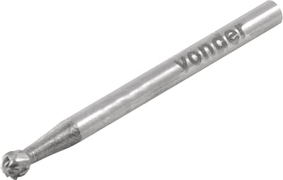 Lima rotativa esférica, 3,0 mm x 2,7 mm, com haste 3,0 mm