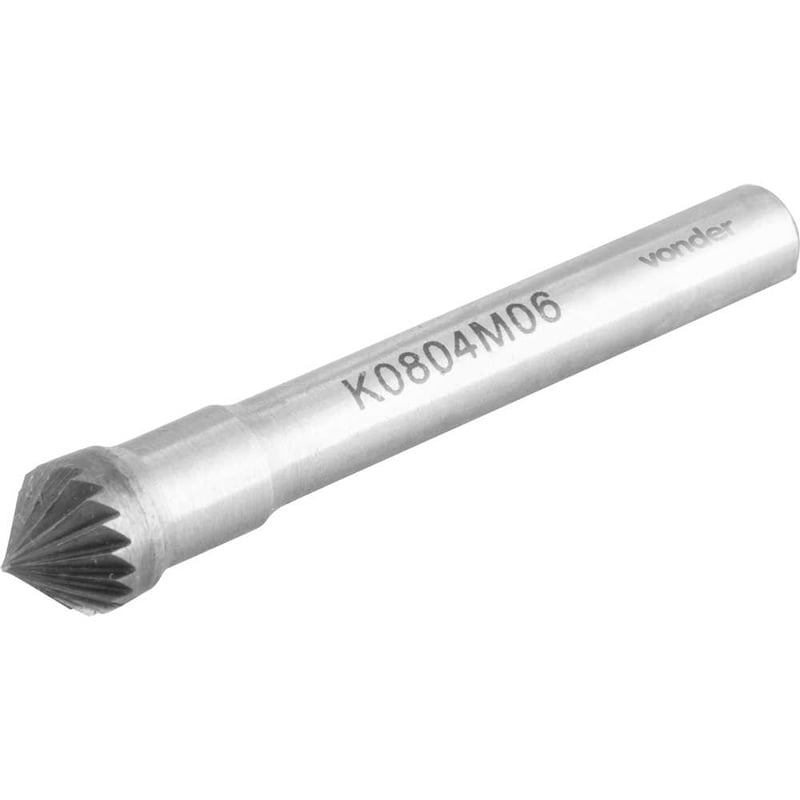 Lima rotativa cônica 90°, 8,0 mm, com haste 6,0 mm