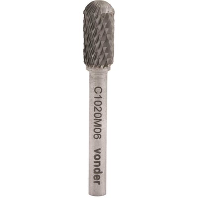 Lima rotativa abaulada, 10,0 mm x 20,0 mm, com haste 6,0 mm