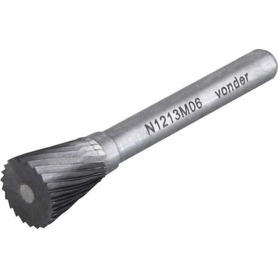 Lima rotativa cônica invertida, 12,0 mm x 13,0 mm, com haste 6,0 mm