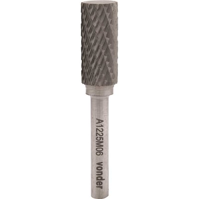 Lima rotativa cilíndrica, 12,0 mm x 25,0 mm, com haste 6,0 mm
