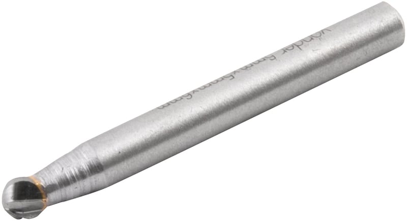 Lima rotativa esférica para alumínio, 5,0 mm x 5,0 mm, com haste 6,0 mm