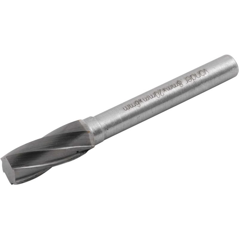 Lima rotativa cilíndrica para alumínio, 8,0 mm x 20,0 mm, com haste 6,0 mm