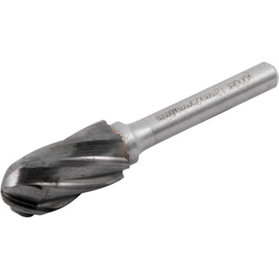 Lima rotativa abaulada, para alumínio 12,0 mm x 25,0 mm, com haste 6,0 mm