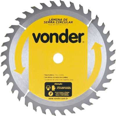 Lâmina de serra circular com dentes de metal duro/vídea, 185 mm x 16 mm, 36 dentes