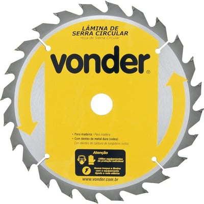 Lâmina de serra circular com dentes de metal duro/vídea, 250 mm x 30 mm, 24 dentes