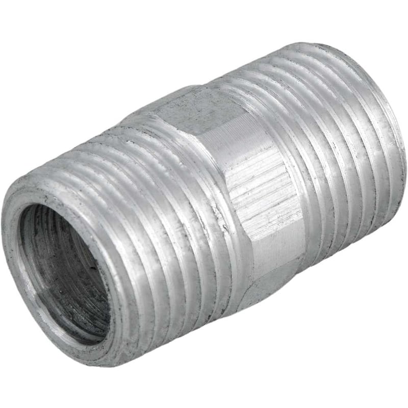 Niple em alumínio, duplo, 1/2" BSP