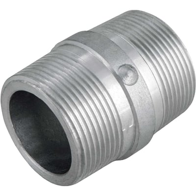Niple em alumínio, duplo, 1.1/2" BSP