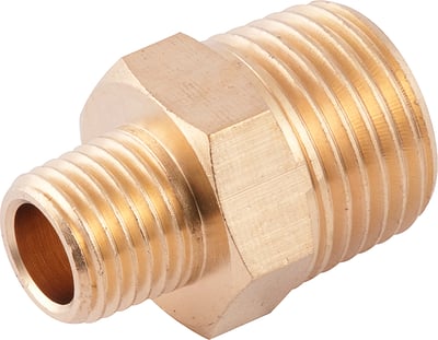Adaptador/niple de redução, rosca 1/2" macho x 1/4" macho