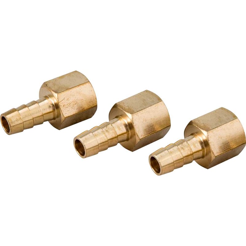 Espigão rosca fêmea de 1/4" NPT com escama de 5/16", cartela com 3 peças