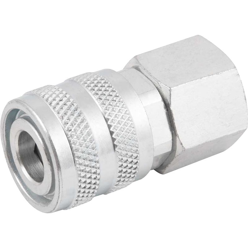 Engate rápido de 1/4", rosca fêmea 1/2" NPT, com rolete