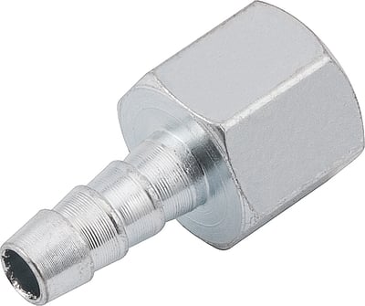 Espigão rosca fêmea de 1/4" NPT com escama de 1/4", cartela com 2 peças