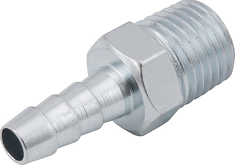 Espigão rosca macho de 1/4" NPT com escama de 1/4", cartela com 2 peças