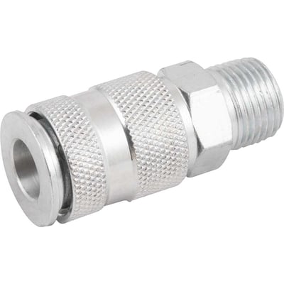 Engate rápido de 1/4", com rosca macho 3/8" NPT, com esferas