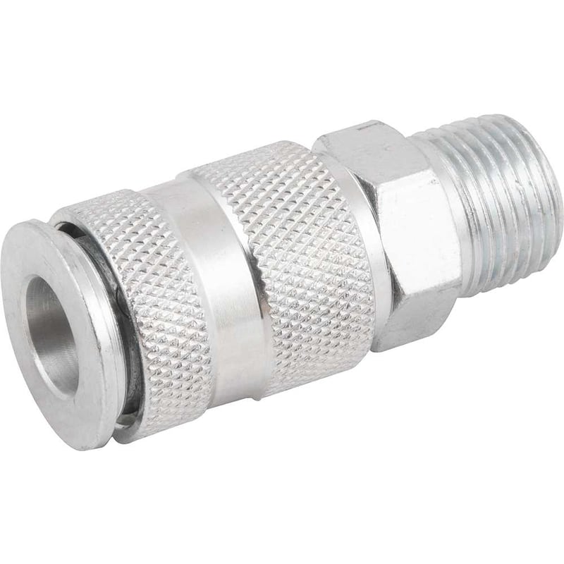 Engate rápido de 1/4", com rosca macho 3/8" NPT, com esferas