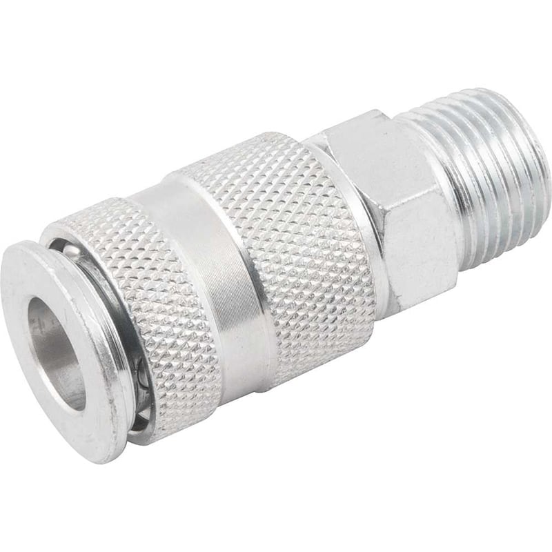 Engate rápido de 1/4", com rosca macho 3/8" NPT, com esferas