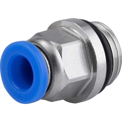 Conexão rápida reta, 6 mm, rosca 1/4" BSP