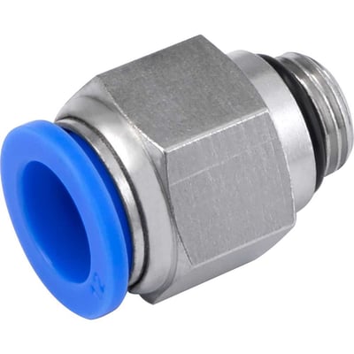 Conexão rápida reta, 12 mm, rosca 1/4" BSP
