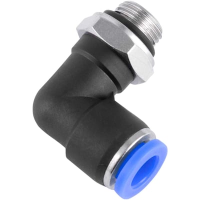Conexão rápida, tipo cotovelo (90 graus), rosca 1/8" BSP, 4 mm