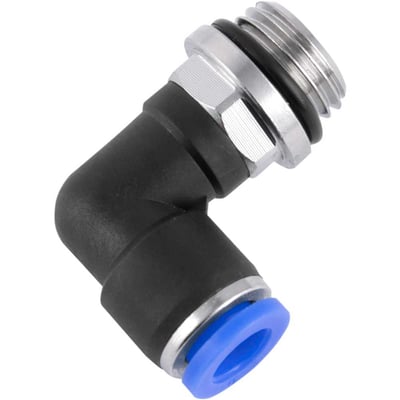 Conexão rápida, tipo cotovelo (90 graus), rosca 1/4" BSP, 6 mm
