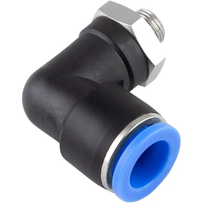 Conexão rápida, tipo cotovelo (90 graus), rosca 1/8" BSP, 10 mm