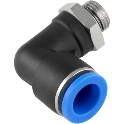 Conexão rápida, tipo cotovelo (90 graus), rosca 1/4" BSP, 12 mm