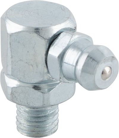 Graxeira curva 1/4" UNF, 90°, 28 fios