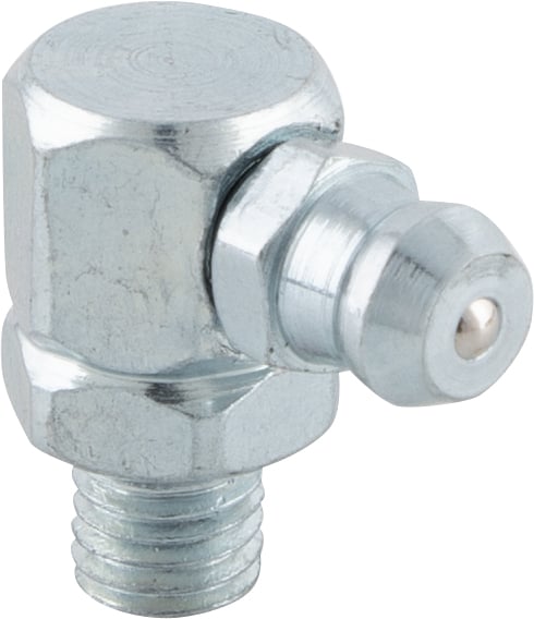 Graxeira curva 1/4" UNF, 90°, 28 fios