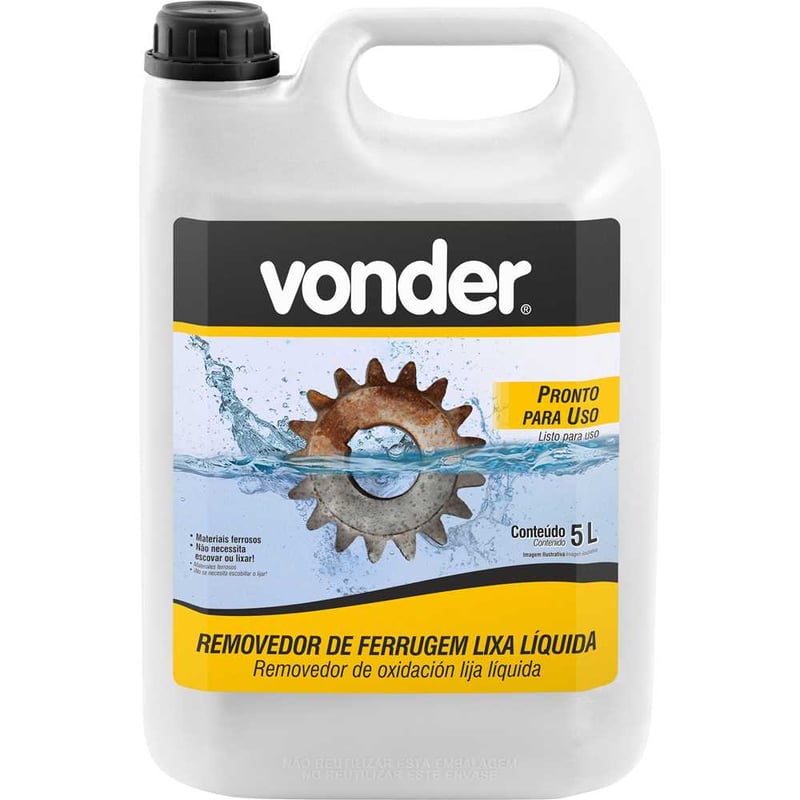 Removedor de ferrugem lixa líquida, 5 litros