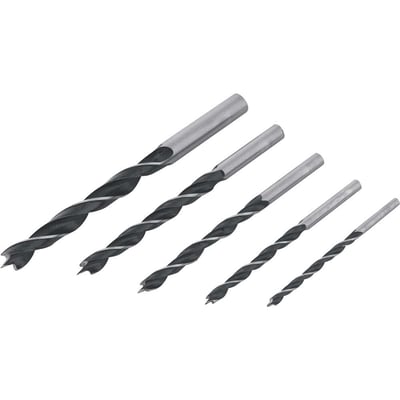 Jogo de brocas 3 pontas com 5 peças, de 3 mm a 8 mm