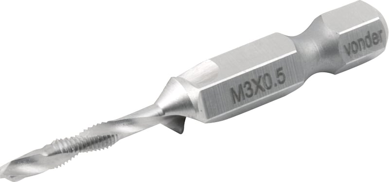 Broca/macho combinado M3 x 0,5 mm