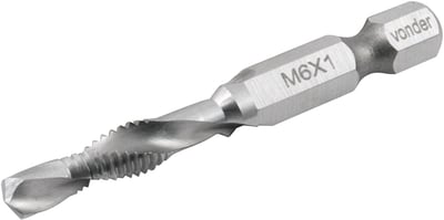 Broca/macho combinado M6 x 1 mm