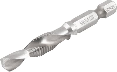 Broca/macho combinado M8 x 1,25 mm