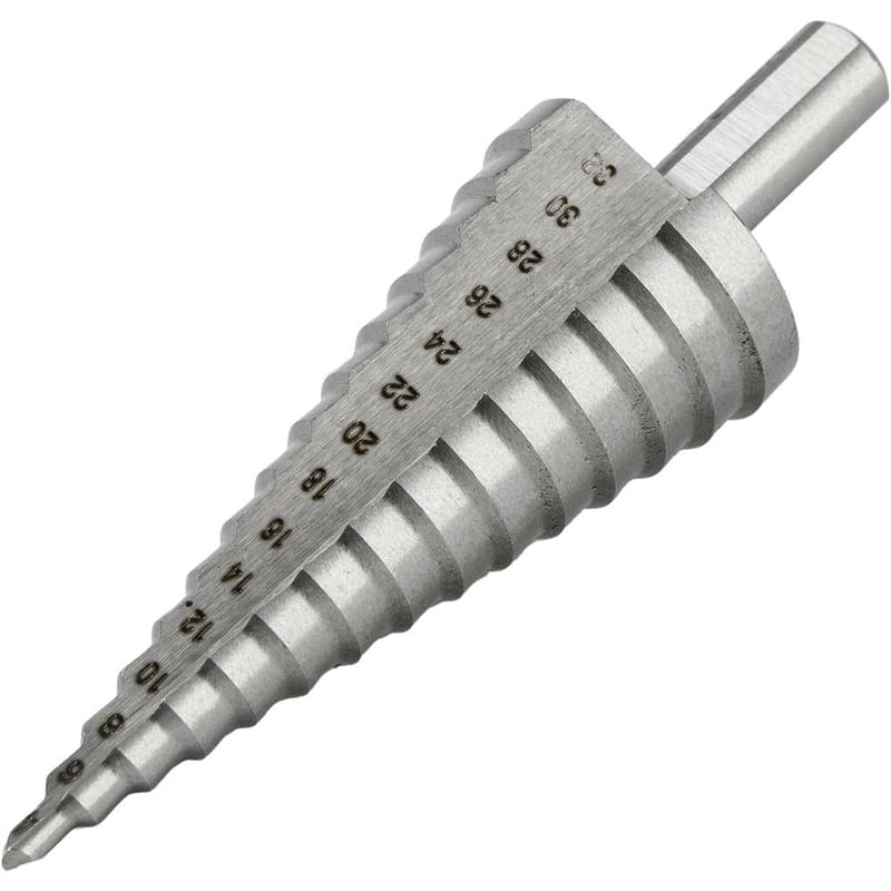 Broca de aço rápido, escalonada, 4 mm a 32 mm