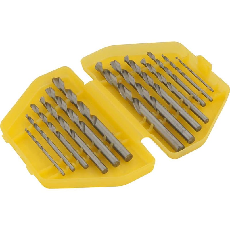 Jogo de brocas de aço rápido DIN 338, 1/16" a 1/4", com 13 peças