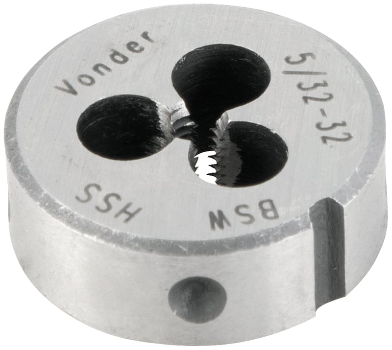 Cossinete de aço rápido 5/32", BSW, externo 1"
