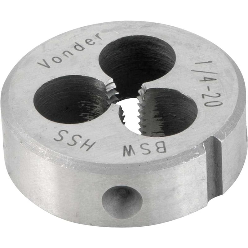 Cossinete de aço rápido 1/4", BSW, externo 1.1/2"