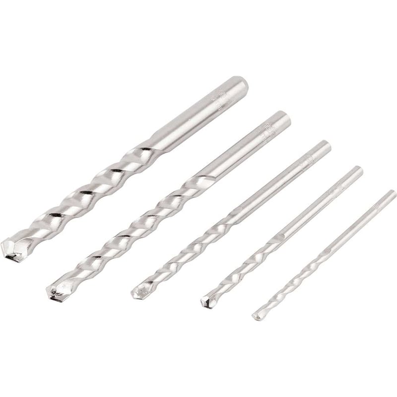 Jogo de brocas para concreto, com ponta de metal duro, 4 mm a 10 mm, com 5 peças