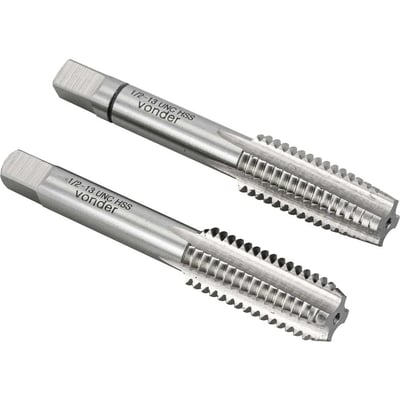 Macho manual de aço rápido 1/2" UNC, jogo com 2 peças