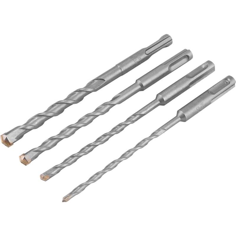 Jogo de brocas SDS PLUS de 5 mm a 10 mm, com 4 peças