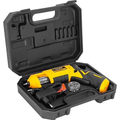 Parafusadeira a bateria 3,6 V, carregador bivolt, jogo com 12 acessórios