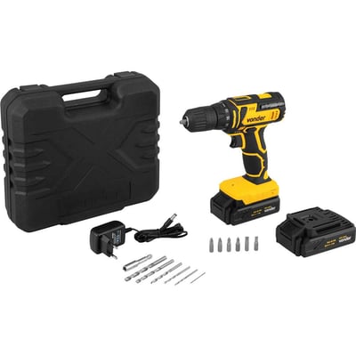 Parafusadeira/furadeira a bateria, 20 V, fonte de carregamento bivolt automática