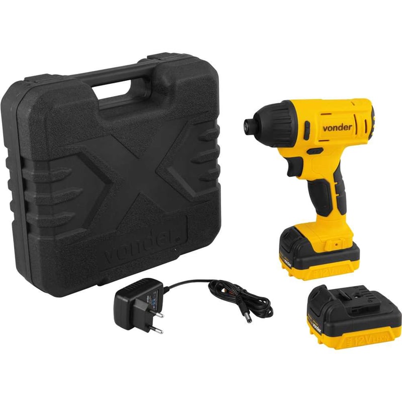 Parafusadeira a bateria de impacto, 12 V, fonte bivolt automático