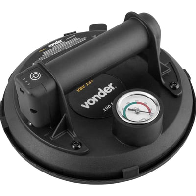 Ventosa 203 mm, com bomba de vácuo a bateria 3,7 V recarregável, 100 kgf