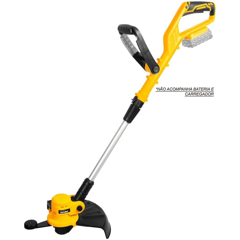Aparador de grama, bateria intercambiável de 18 V, sem bateria e sem carregador