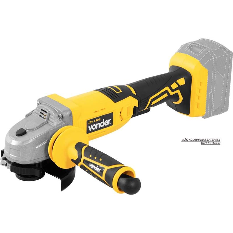 Esmerilhadeira 4.1/2", bateria intercambiável de 18 V, sem bateria e sem carregador