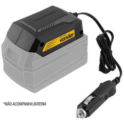 Carregador de bateria 18 V, linha intercambiável, carregamento convencional, com conector automotivo 12 V, ICBV 1843
