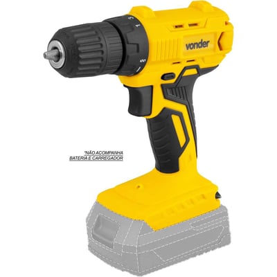 Parafusadeira furadeira, bateria intercambiável de 18 V, sem bateria e sem carregador