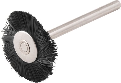 Escova circular com haste para microrretífica, em nylon, 20 mm